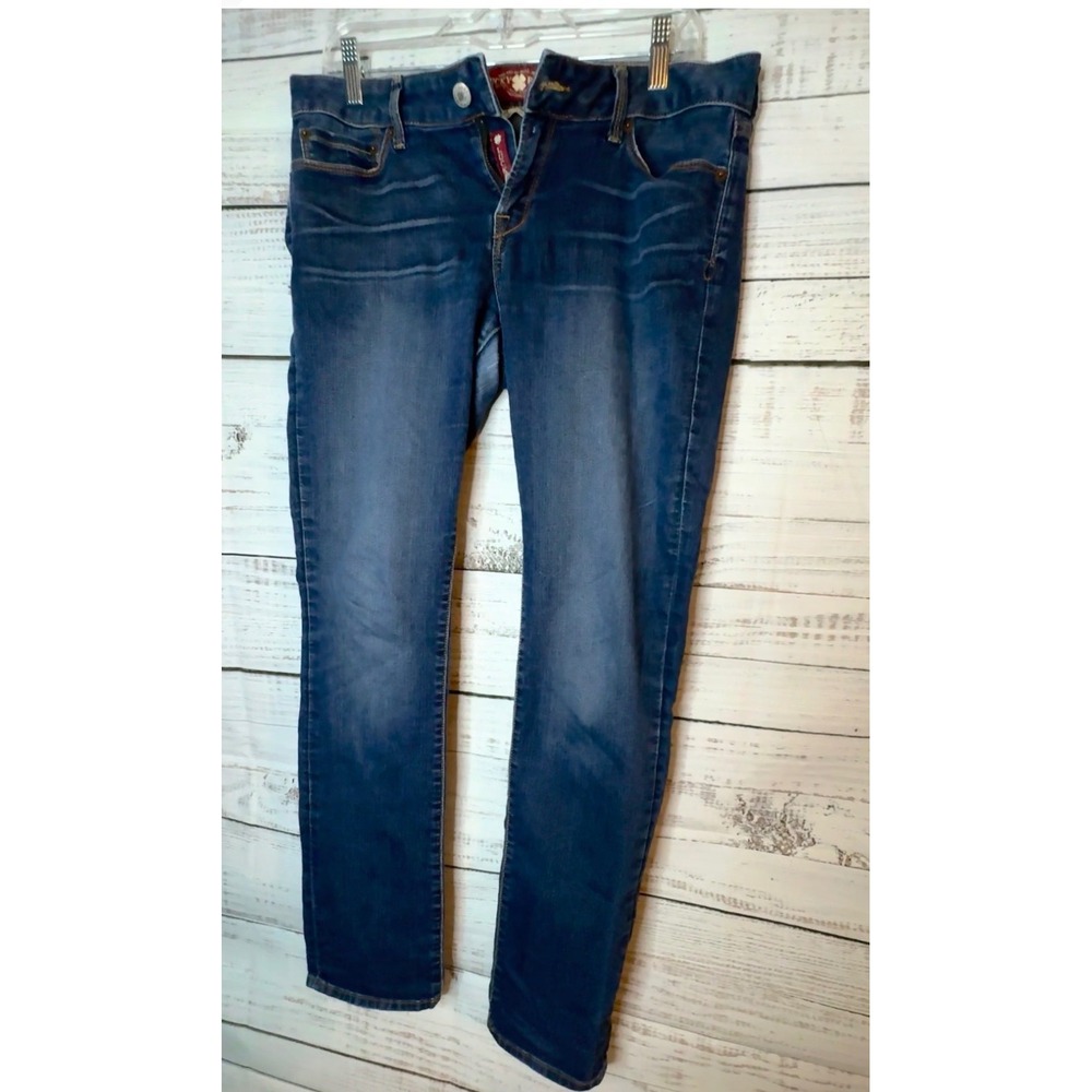 Lucky Brand Lola Straight Leg Jeans Medium Wash Blue Denim Womens Size 8/29 Reg